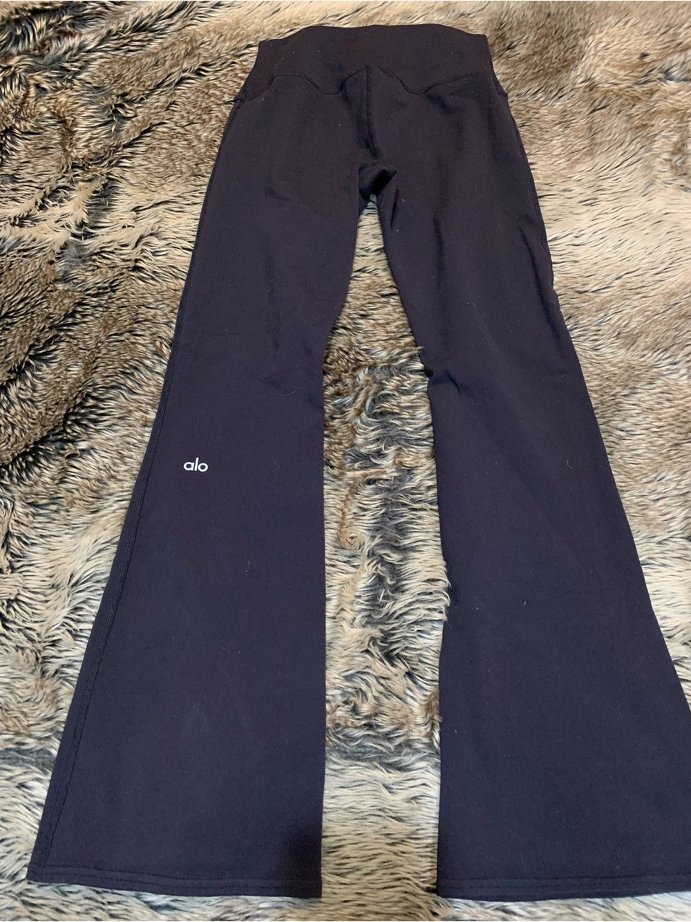 ALO Airbrush High-Waist Bootcut Legging Black Size XS